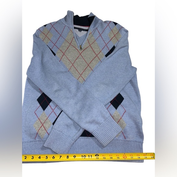 Men’s Tommy Hilfiger Quarter Zip Pullover Sweater, Size Medium - Picture 4 of 7